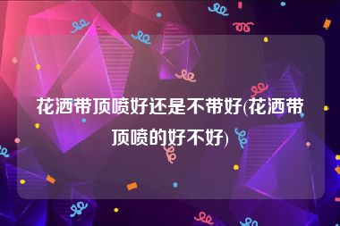 花洒带顶喷好还是不带好(花洒带顶喷的好不好)