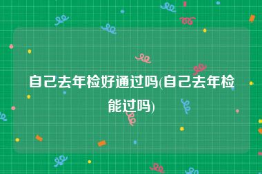 自己去年检好通过吗(自己去年检能过吗)