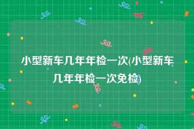 小型新车几年年检一次(小型新车几年年检一次免检)