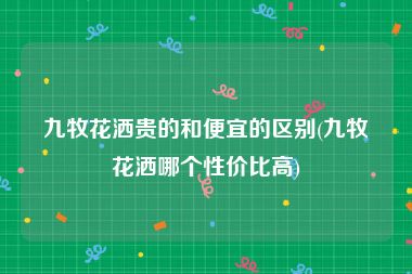 九牧花洒贵的和便宜的区别(九牧花洒哪个性价比高)