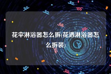 花伞淋浴器怎么拆(花洒淋浴器怎么拆装)