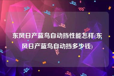 东风日产蓝鸟自动挡性能怎样(东风日产蓝鸟自动挡多少钱)