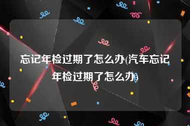 忘记年检过期了怎么办(汽车忘记年检过期了怎么办)