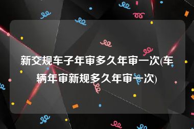 新交规车子年审多久年审一次(车辆年审新规多久年审一次)