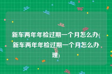 新车两年年检过期一个月怎么办(新车两年年检过期一个月怎么办理)