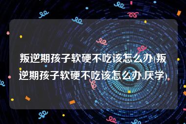 叛逆期孩子软硬不吃该怎么办(叛逆期孩子软硬不吃该怎么办,厌学)