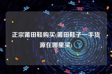 正宗莆田鞋购买(莆田鞋子一手货源在哪里买)