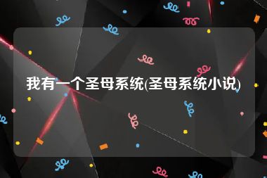 我有一个圣母系统(圣母系统小说)